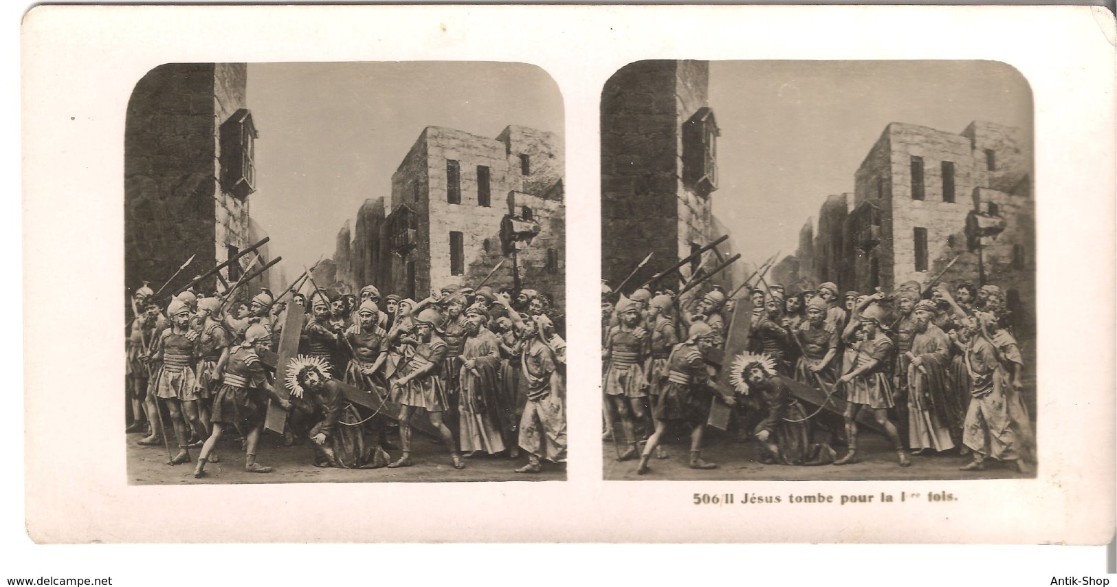 Jesus Tombe Pour La 1 Re  Fois  - 1904 (S052) - Stereo-Photographie