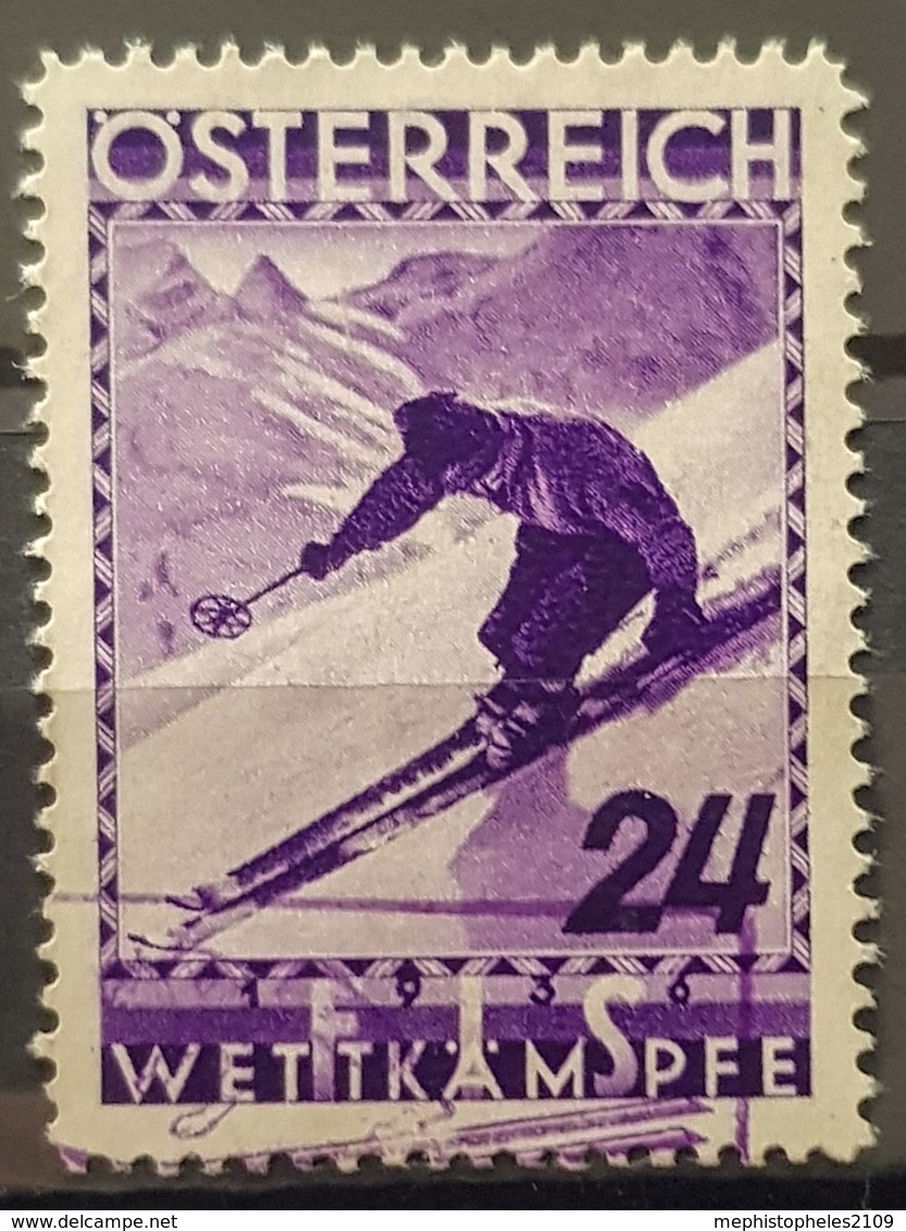AUSTRIA 1936 - Canceled - ANK 624 - FIS Wettkämpfe 24g - Usados