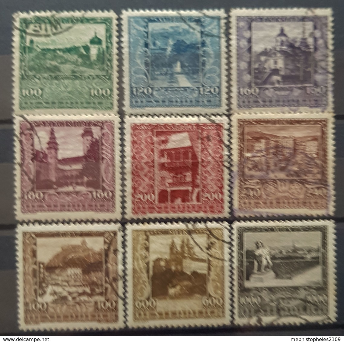 AUSTRIA 1923 - Canceled - ANK 433-441 - Complete Set! - Usados