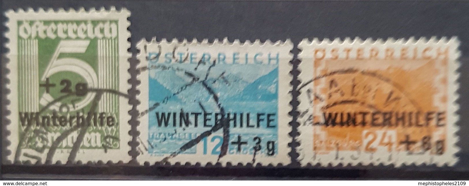 AUSTRIA 1933 - Canceled - ANK 563, 564, 565 - Winterhilfe - Oblitérés