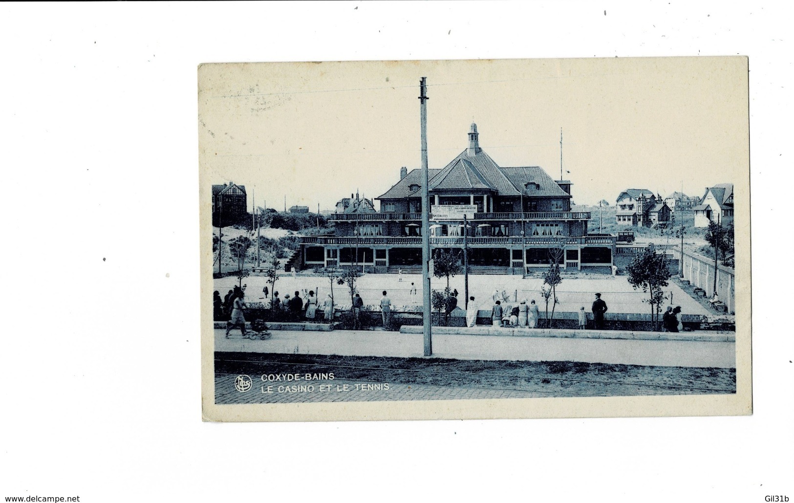 Coxyde -Bains. Le Casino Et Le Tennis. - Koksijde