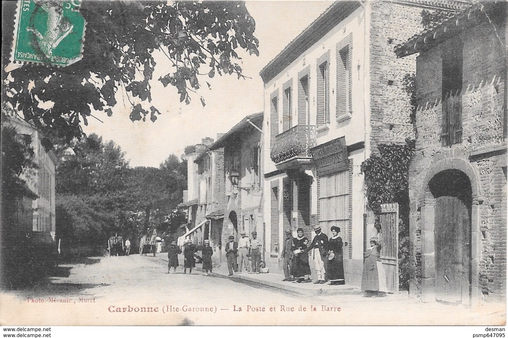 Carte Photo Poste De Carbonne 1913 TRES RARE - Other & Unclassified