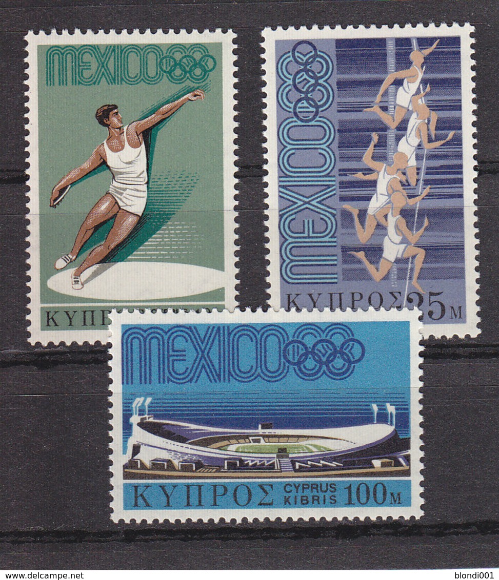 Olympics 1968 - Athletics - CYPRUS - Set MNH - Sommer 1968: Mexico