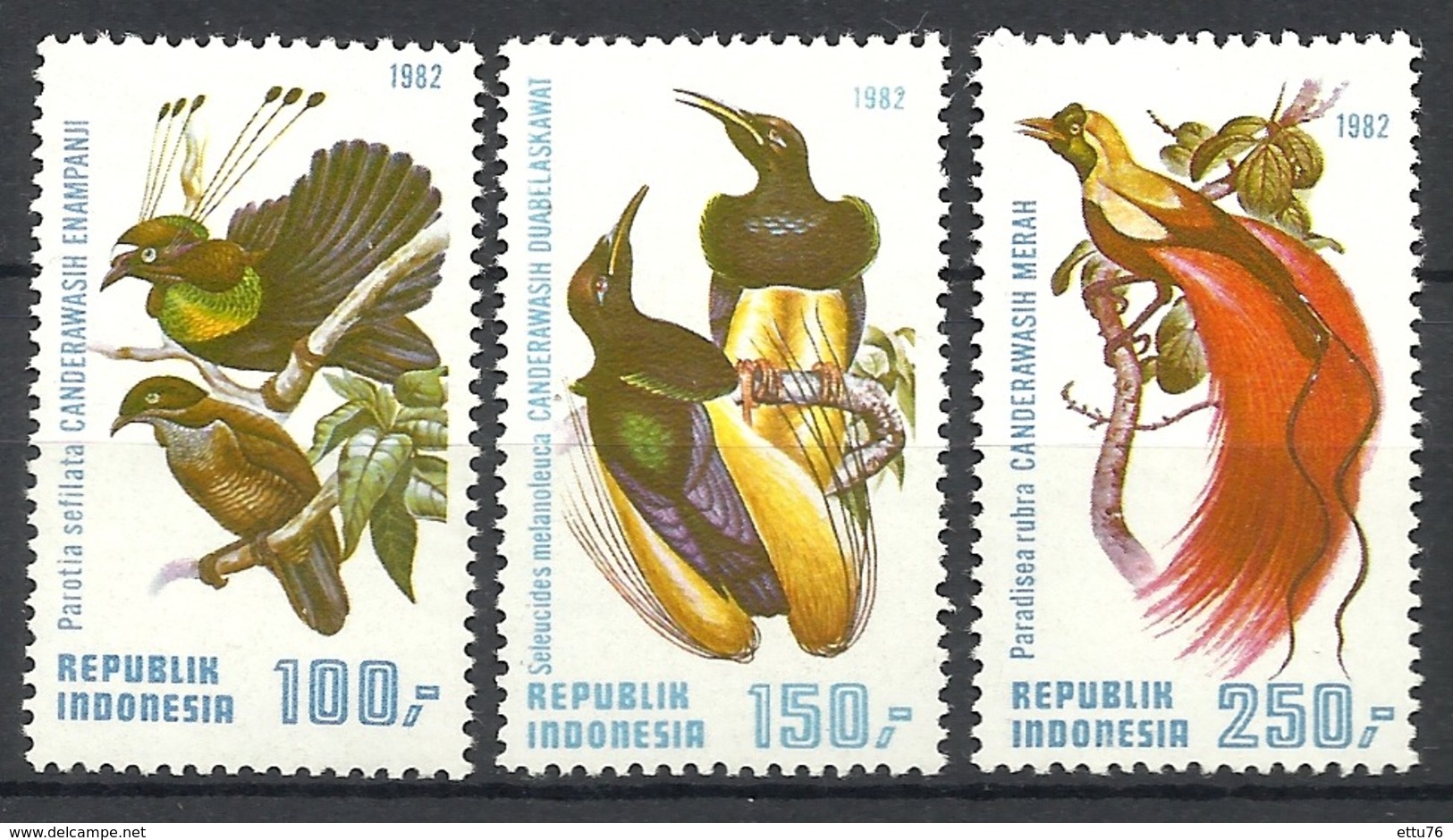 INDONESIA 1982 BIRDS OF PARADISE SET MNH - Other & Unclassified