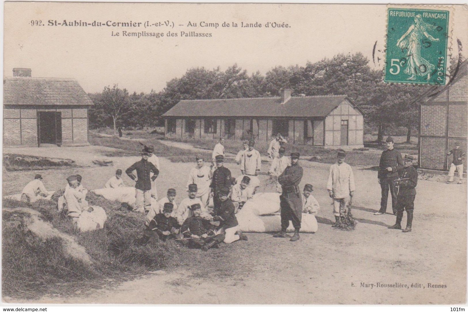 FRANCE - ST. AUBIN DU CORMIER - AU CAMP DE LA LANDE D`OUEE - Barracks