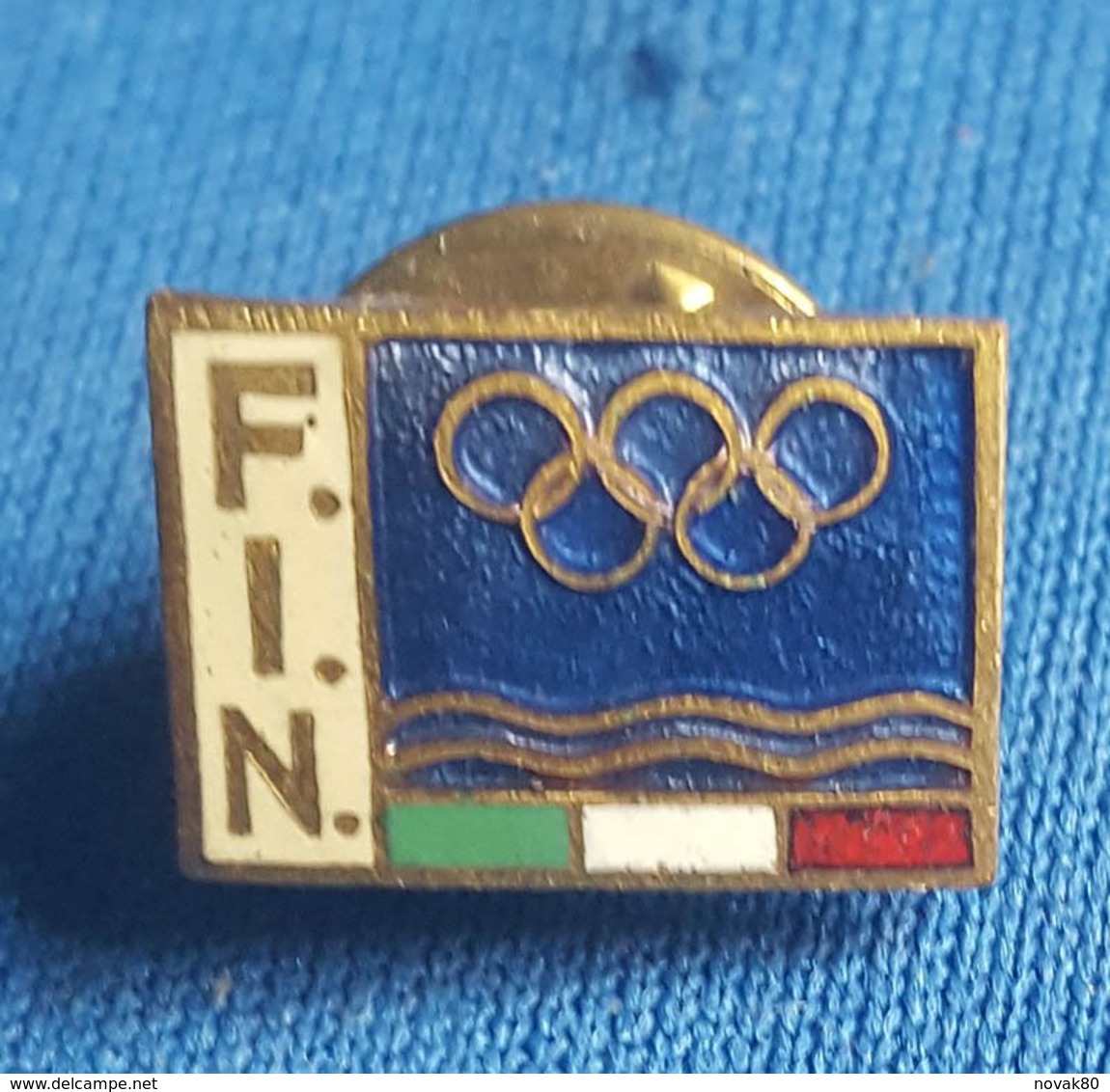 OLYMPIC GAMES - ITALY, ITALIA  F.I.N. NOC  Enamel Badge / Pin - Olympische Spelen