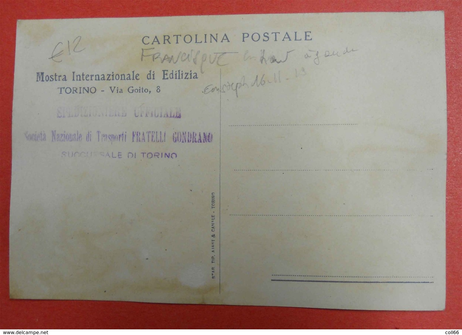 1926 Torino Mostra Internaz Edilizia Illustrateur Et Signature Elettricita Ferroviari Congressi Avec Francisque - Autres & Non Classés