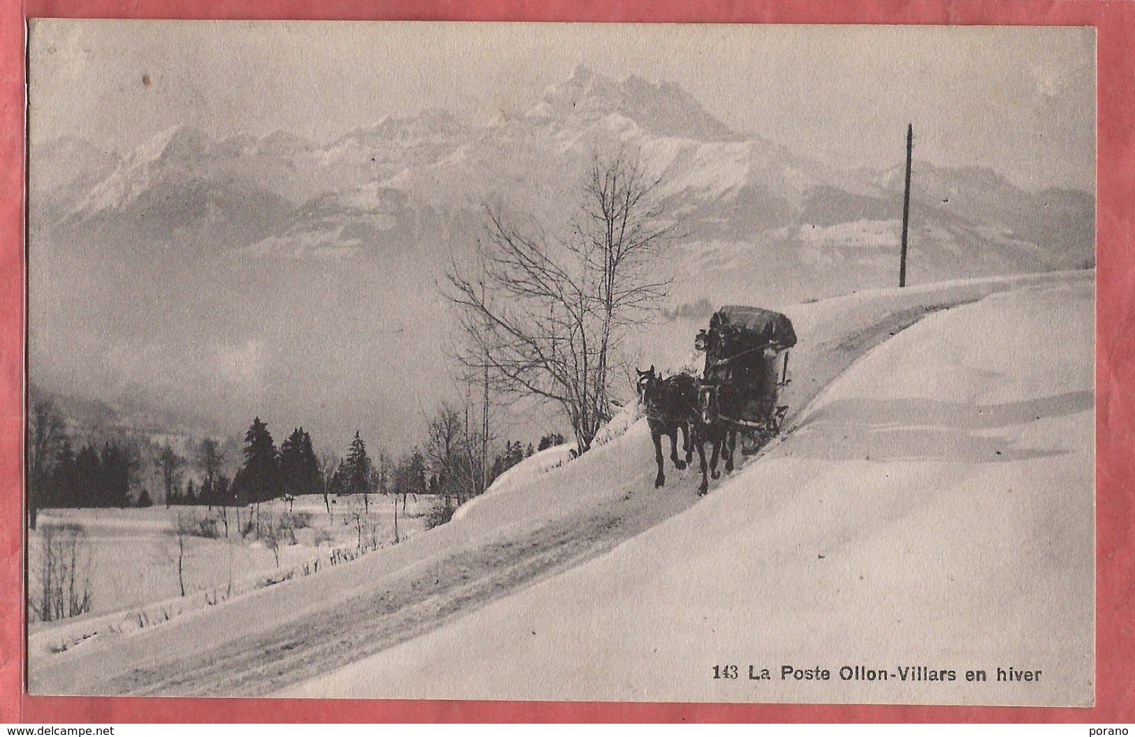 La Poste Ollon-Villars En Hiver - Postkutsche - 1911 - Ollon