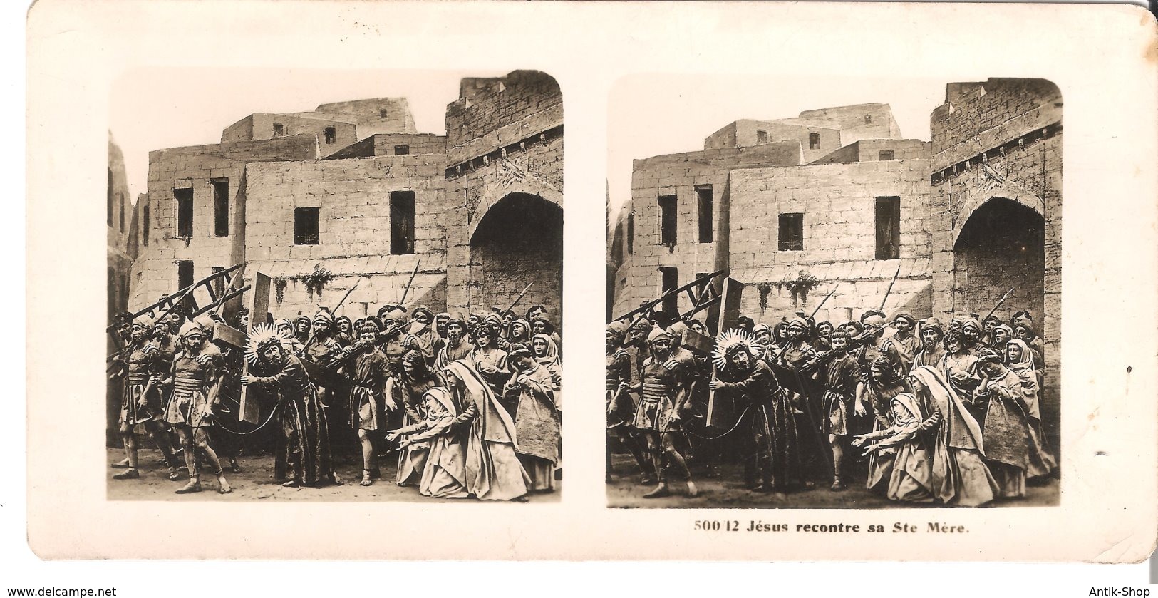 Jésus Recontre Sa Ste Mére   - 1904 (S066) - Stereo-Photographie