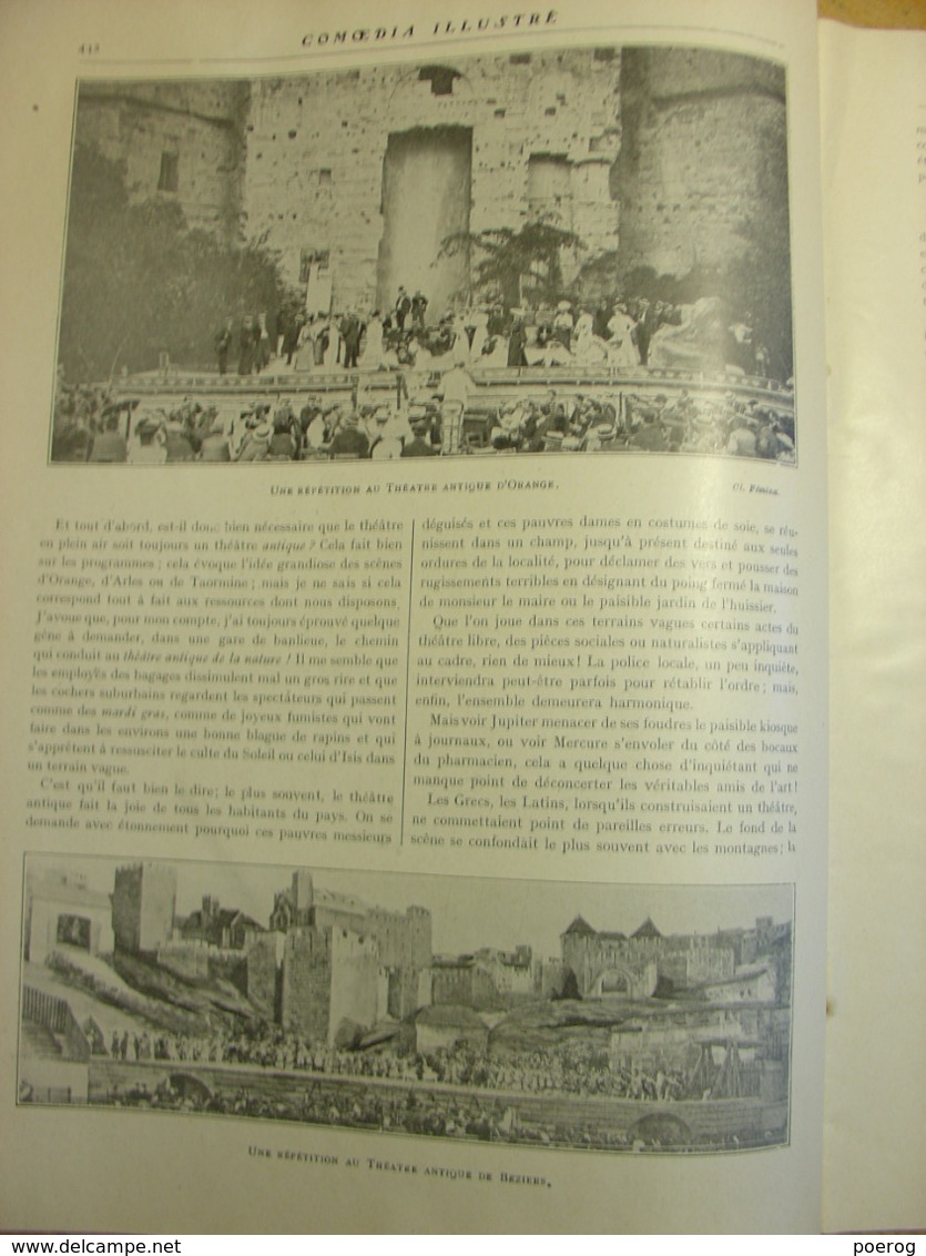 COMOEDIA ILLUSTRE 15 AOUT 1909 - GENEVIEVE VIX PEUGEOT BALLETS RUSSES BILS RIP YVES MAREVER PIERRE VEBER CAUTERETS Etc - 1900 - 1949