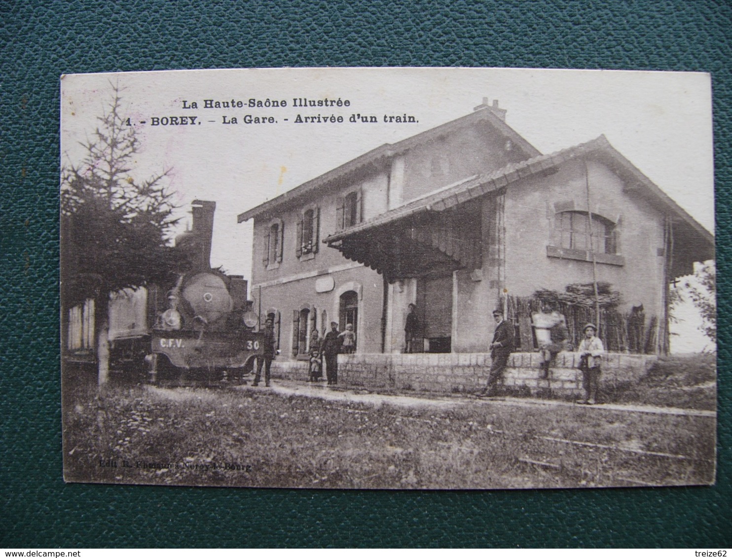 BOREY La Gare Arrivée D'un Train Haute Saône - Autres & Non Classés