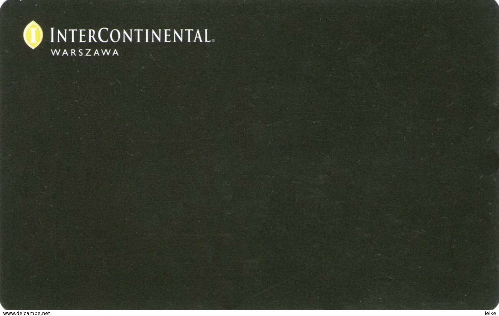 InterContinental-Warszawa[2104]--key Card, Room Key, Schlusselkarte, Hotelkarte - Hotelkarten