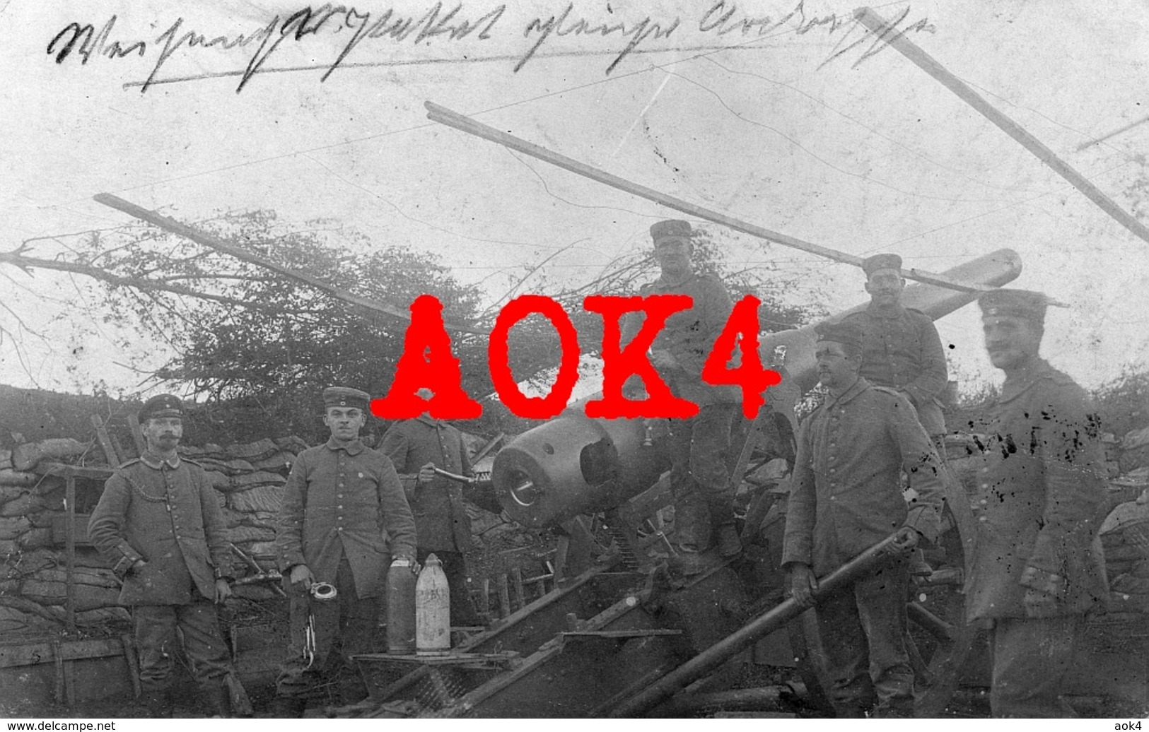 15 Cm Ringkanone C/92 Krupp Artillerie Fussartillerie Granate 1915 Feldpost - Guerre 1914-18