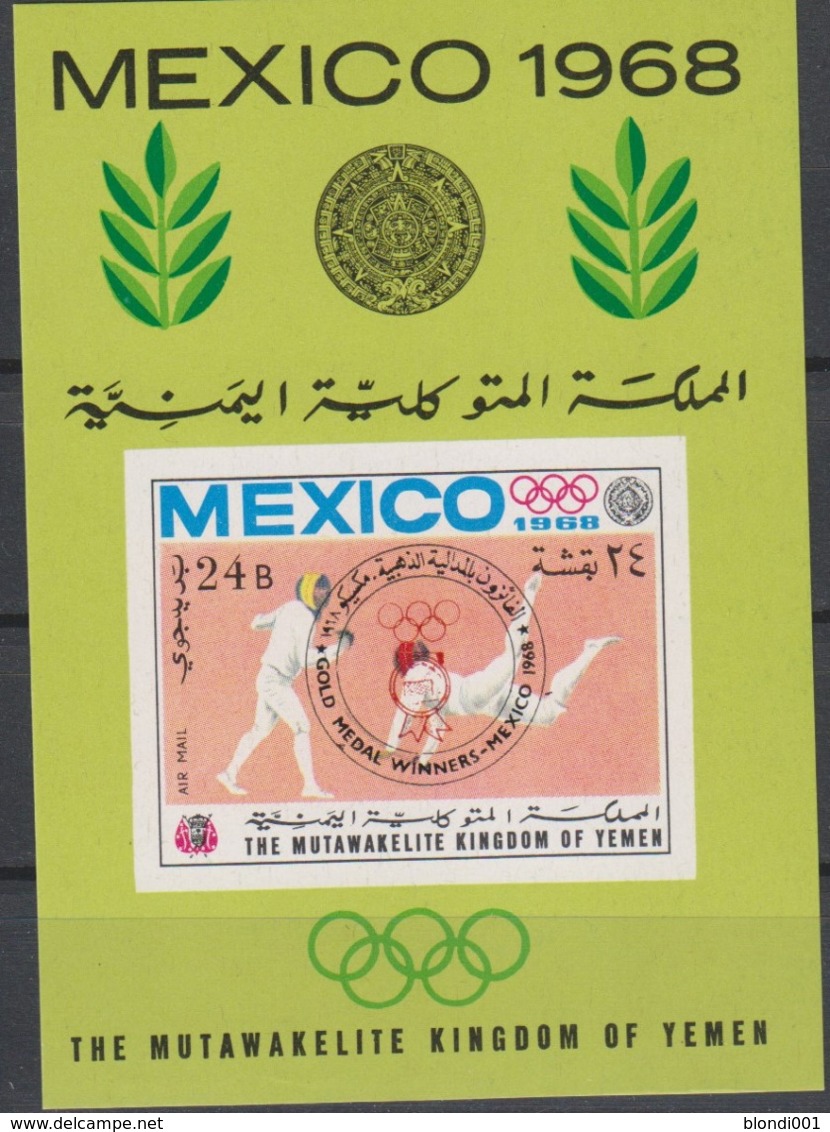 Olympics 1968 - Fencing - YEMEN - S/S Imp. MNH - Zomer 1968: Mexico-City