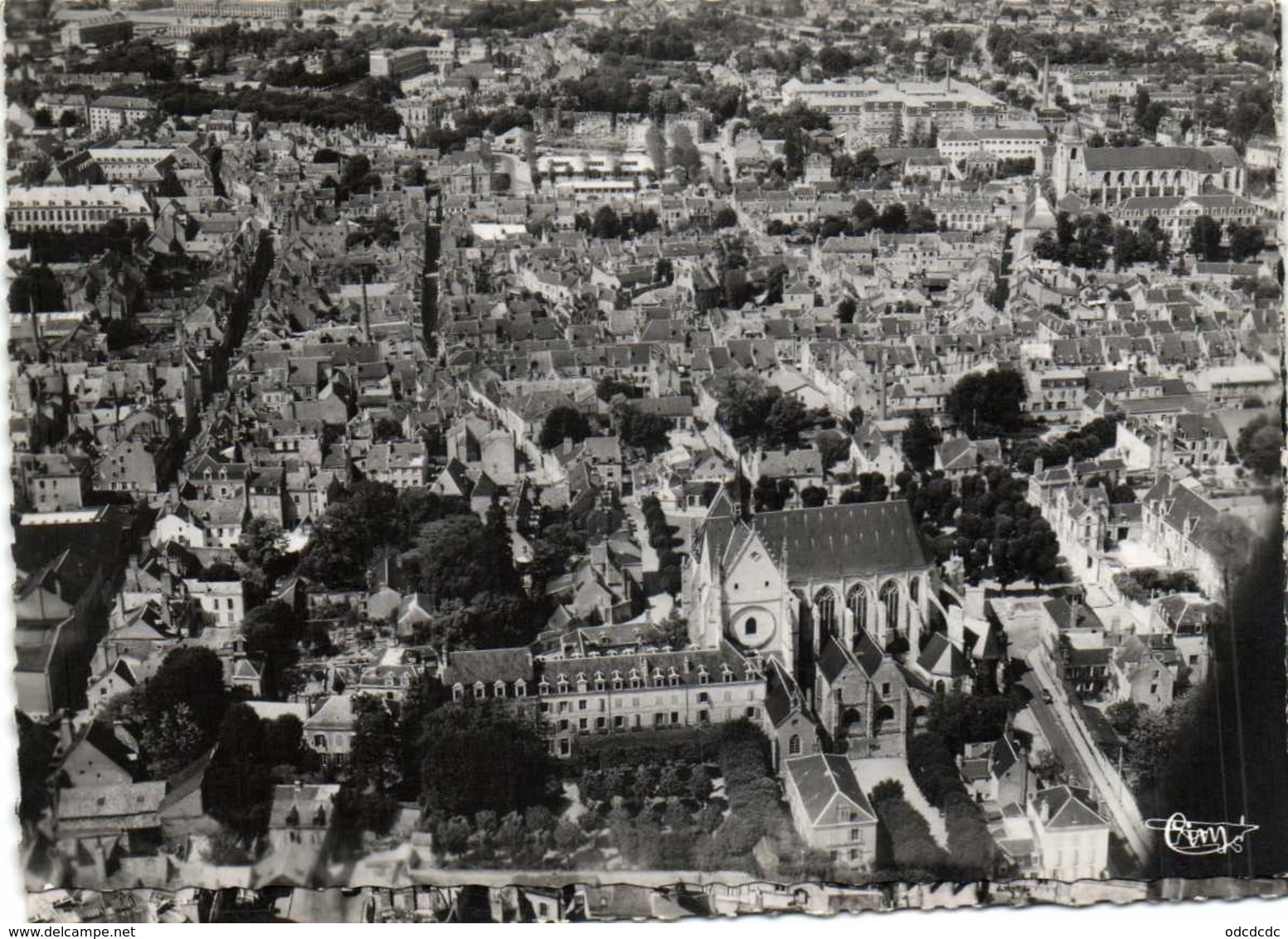 CPSM Grand Format ORLEANS (Loiret) Vue Aérienne Sur L'Eglise St Aignan   RV Combier - Orleans