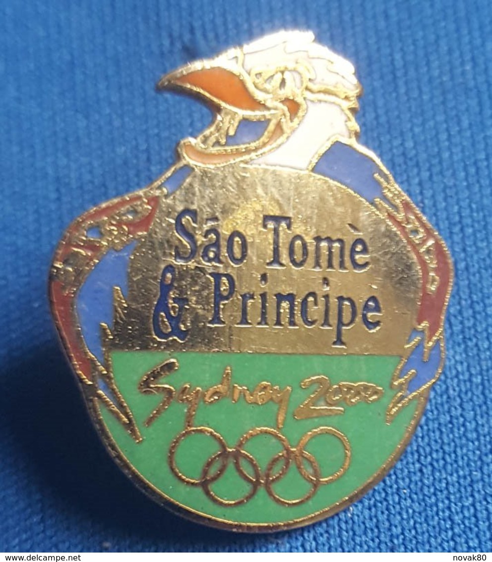 OLYMPIC GAMES, SYDNEY 2002, SAO TOME & PRINCIPE  NOC  Enamel Badge / Pin - Olympische Spelen