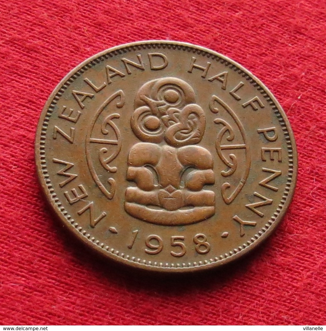 New Zealand 1/2 Half Penny 1958  Nova Zelandia Nuova Zelanda Nouvelle Zelande #2 Wº - Neuseeland