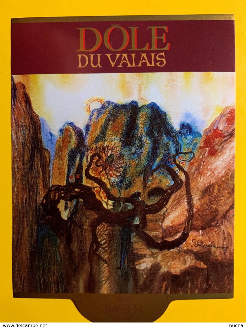 12218 -  6 Magnifiques étiquettes Caves Imesch Sierre (année 1983) - Art