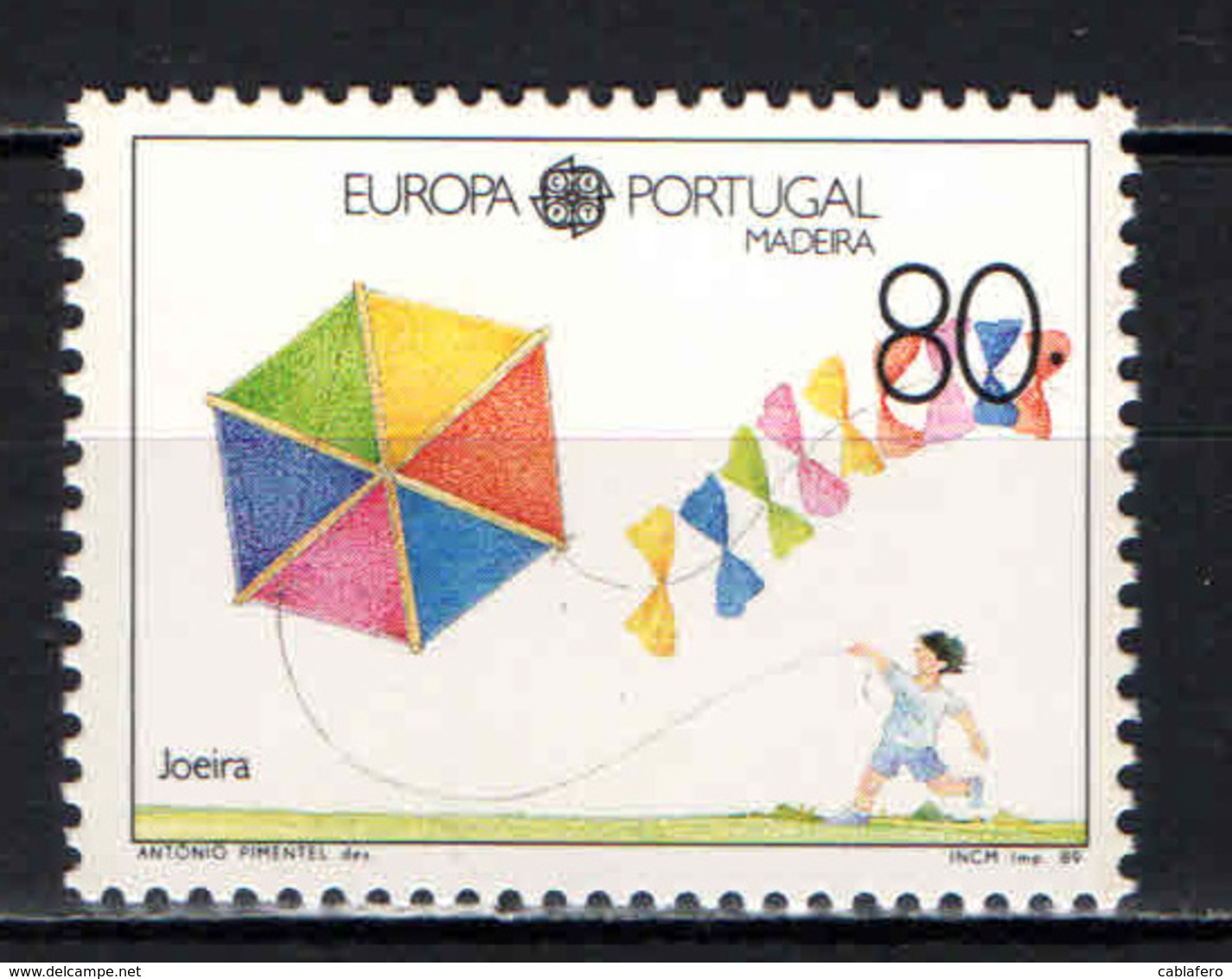 MADEIRA - 1989 - EUROPA CEPT - GIOCHI INFANTILI - AQUILONE ESAGONALE - MNH - Madeira