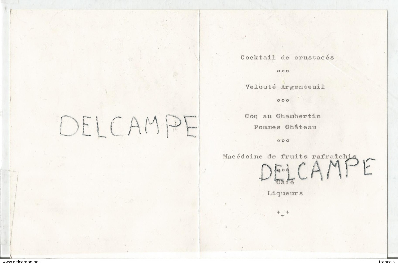 Communion De Jean-Louis, Françoise, Véronique, Pierre Le 4 Mai 1969 - Menus