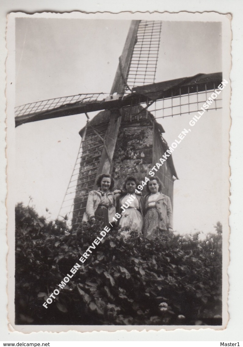 FOTO MOLEN ERTVELDE / 18 JUNI 1944 STAAKMOLEN, GILLISMOLEN - Evergem