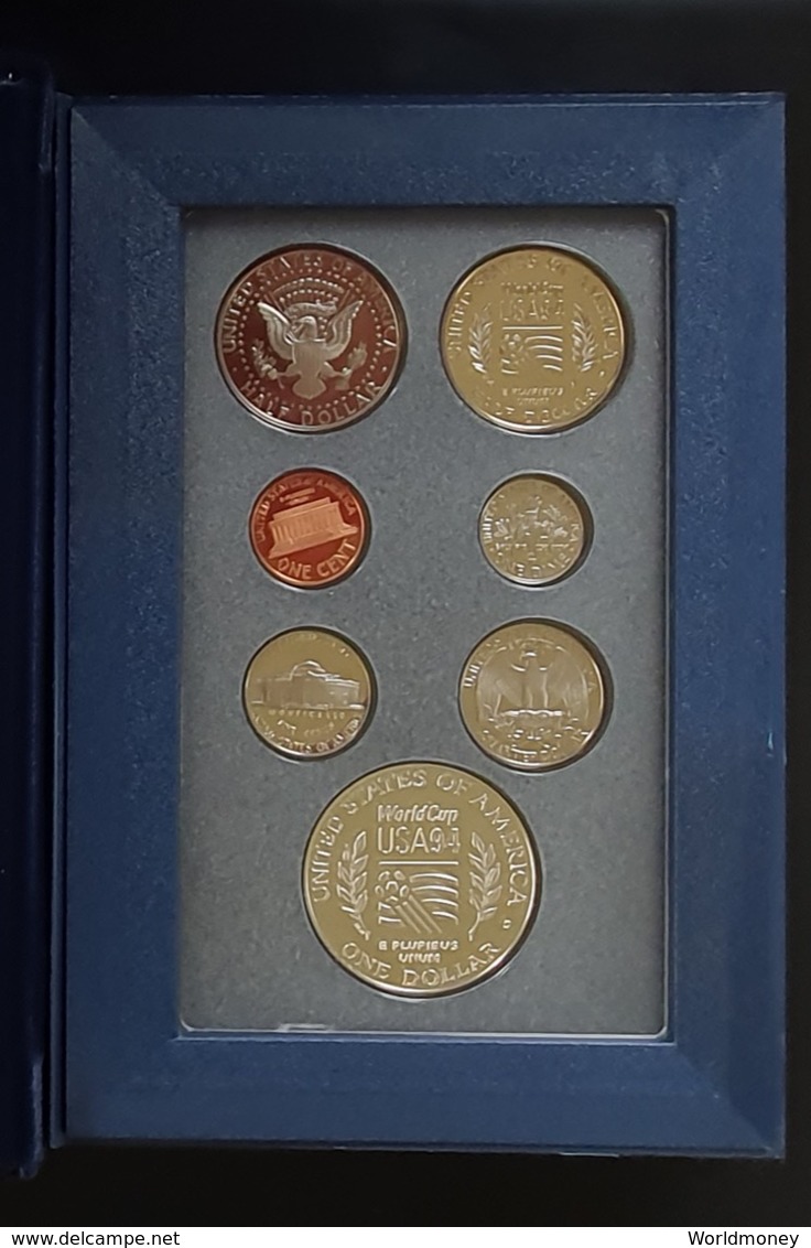 USA OFFICIAL PRESTIGE SET 1994 SILVER PROOF WORLD CUP 1994 - Proof Sets