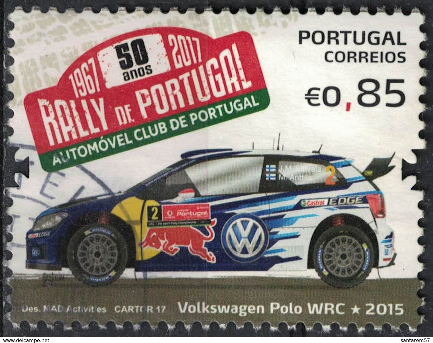 Portugal 2017 Oblitéré Used Rally Du Portugal Rallye Voiture Volkswagen Polo WRC SU - Ungebraucht