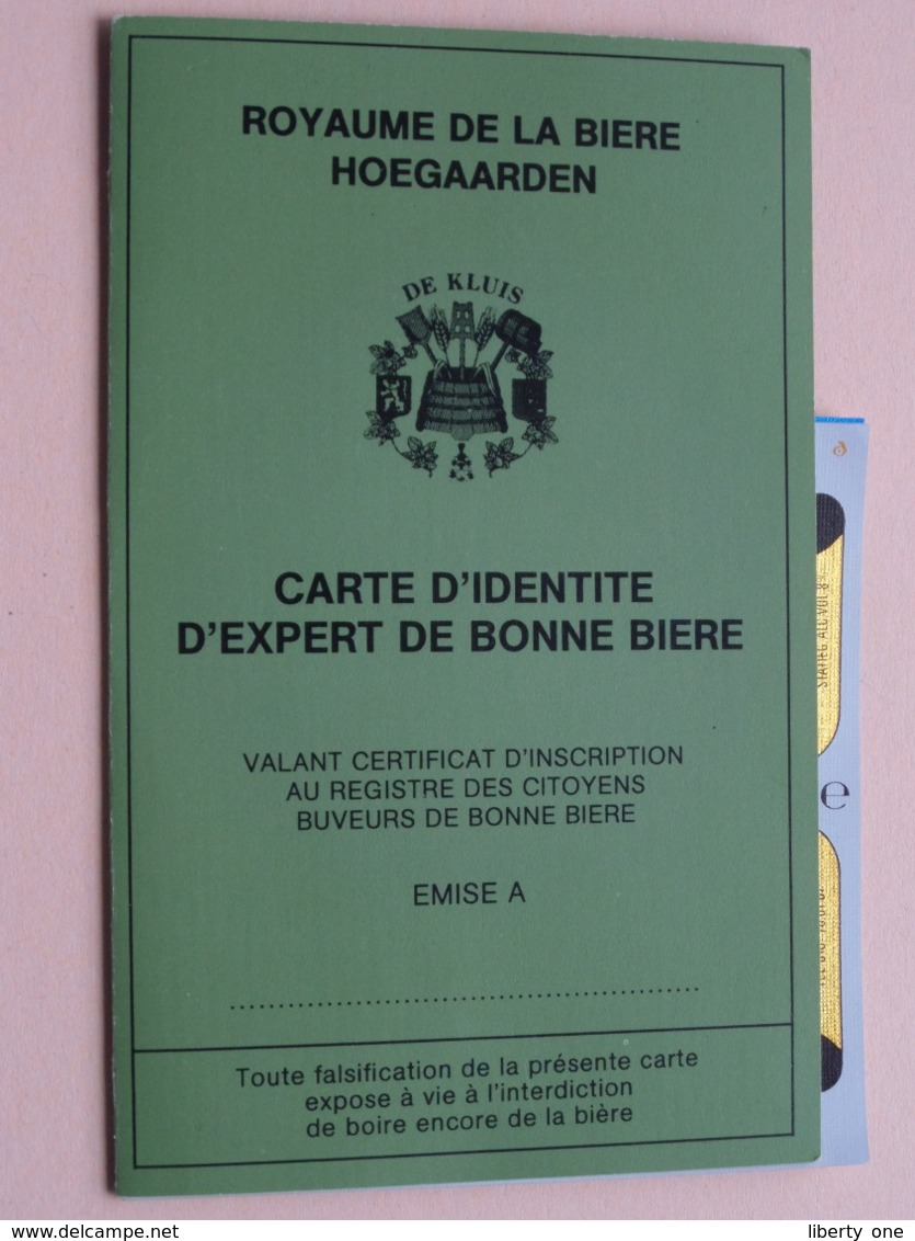 HOEGAARDEN Carte D'Identité D'Expert De Bonne Bière + 5 Etiketten ( Zie / Voir / See / Zie Foto ) ! - Bière