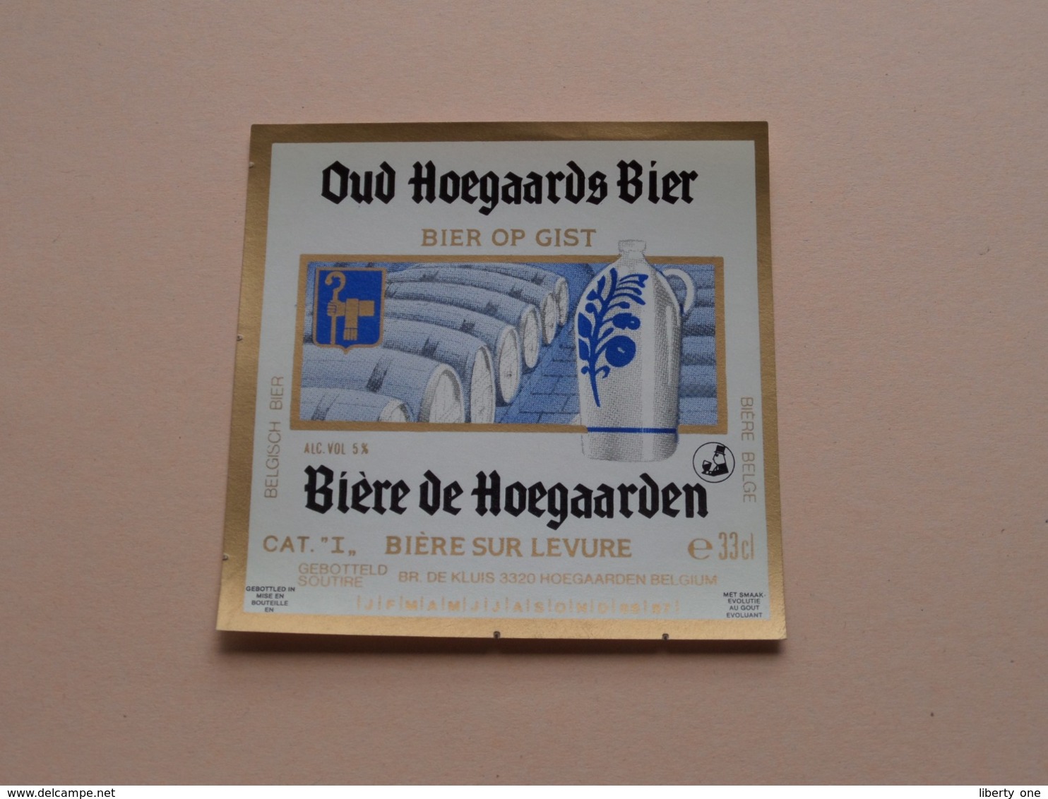OUD HOEGAARDS BIER > Bière De Hoegaarden / Bière Sur Levure 33Cl - 5 % Vol. ( Zie / Voir / See / Zie Foto ) ! - Bière