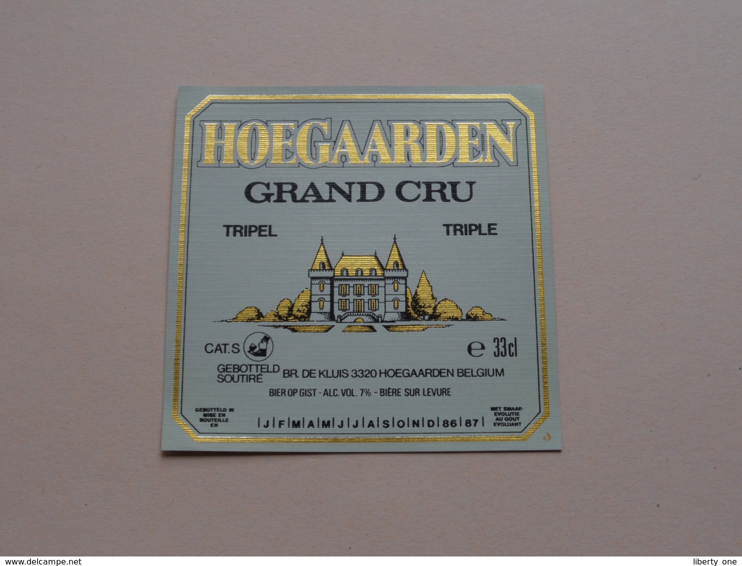 HOEGAARDEN > Triple GRAND CRU Tripel 33 Cl - 7 % ( Zie / Voir / See / Zie Foto ) ! - Bière