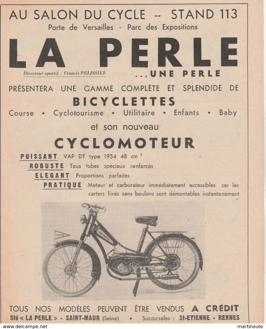 - 94 - SAINT-MAUR -  Publicité LA PERLE, Cyclomoteur - Motorfietsen
