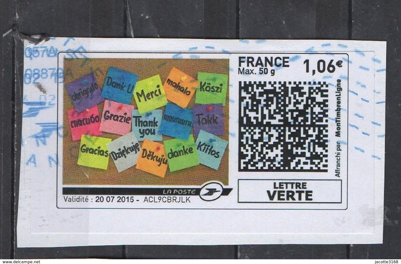 2015   MERCI  Impression Neopost - 2010-... Illustrated Franking Labels