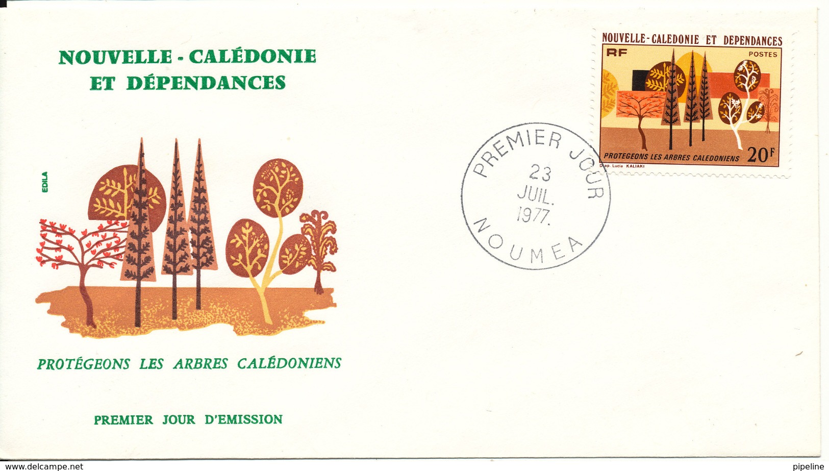 New Caledonia FDC 23-7-1977 Nature Protection With Cachet - FDC