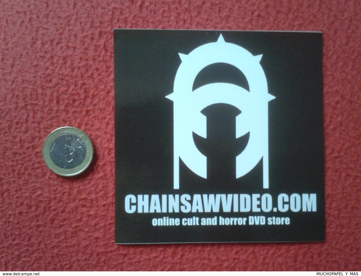 PEGATINA ADHESIVO STICKER CHAINSAWVIDEO ONLINE CULT AND HORROR DVD STORE VER FOTO Y DESCRIPCIÓN. IDEAL COLECCIÓN - Pegatinas