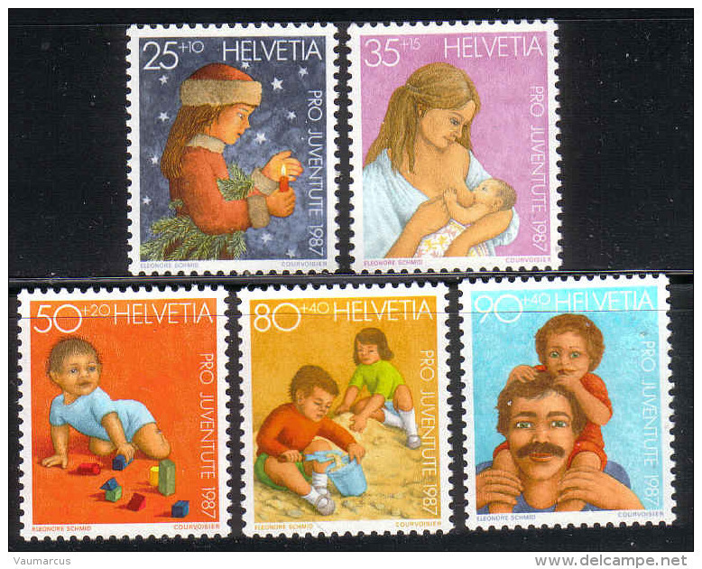 PRO JUVENTUTE 1987 ** / MNH Série Complète Voir Description - Neufs