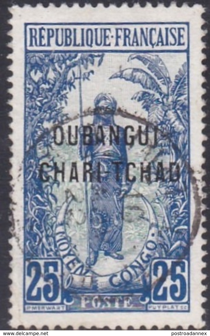 Ubangi-Shari, Scott #10, Used, Middle Congo Overprinted, Issued 1915 - Oblitérés