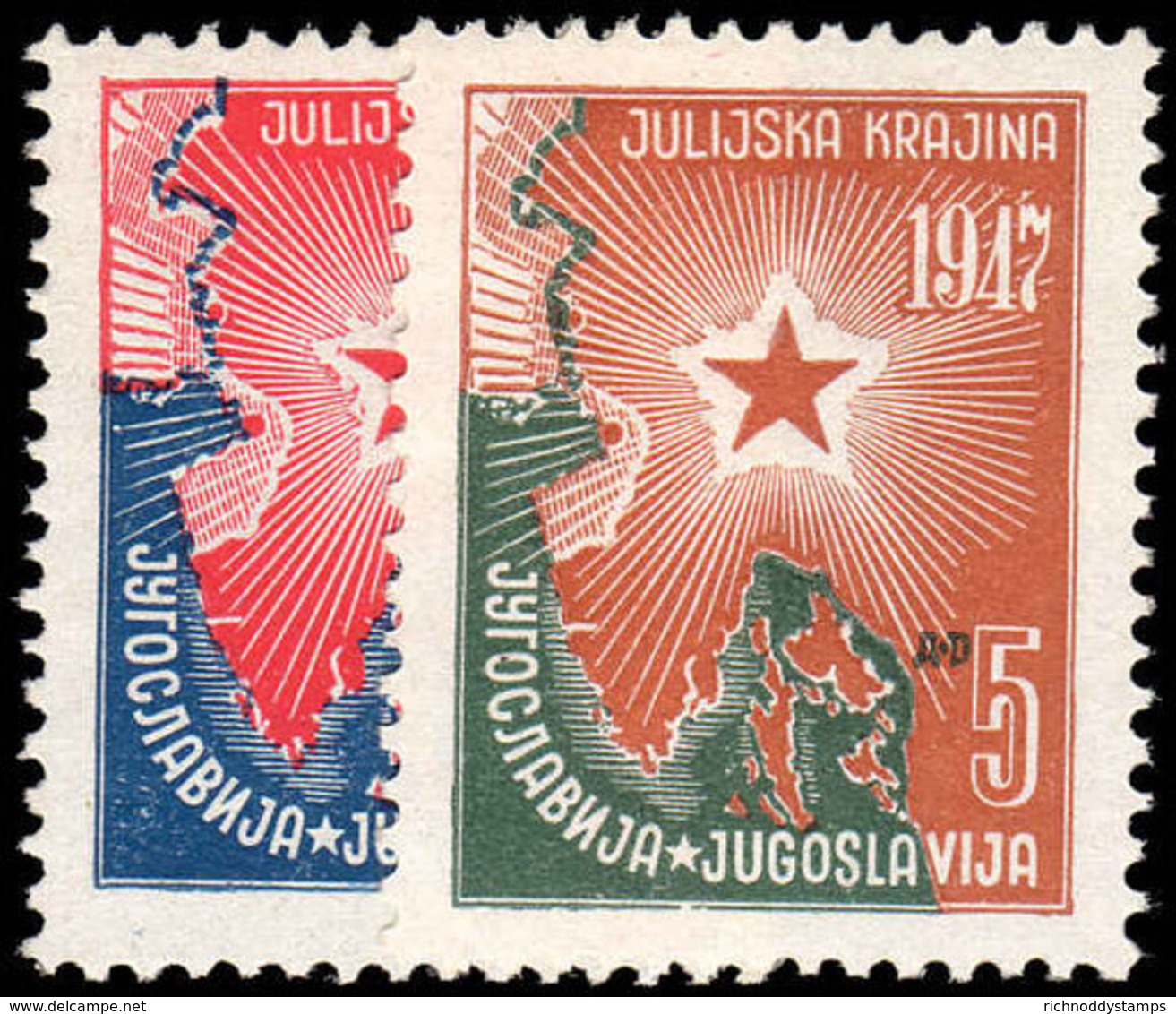 Yugoslavia 1947 Annexation Of Julian Province Unmounted Mint. - Nuovi