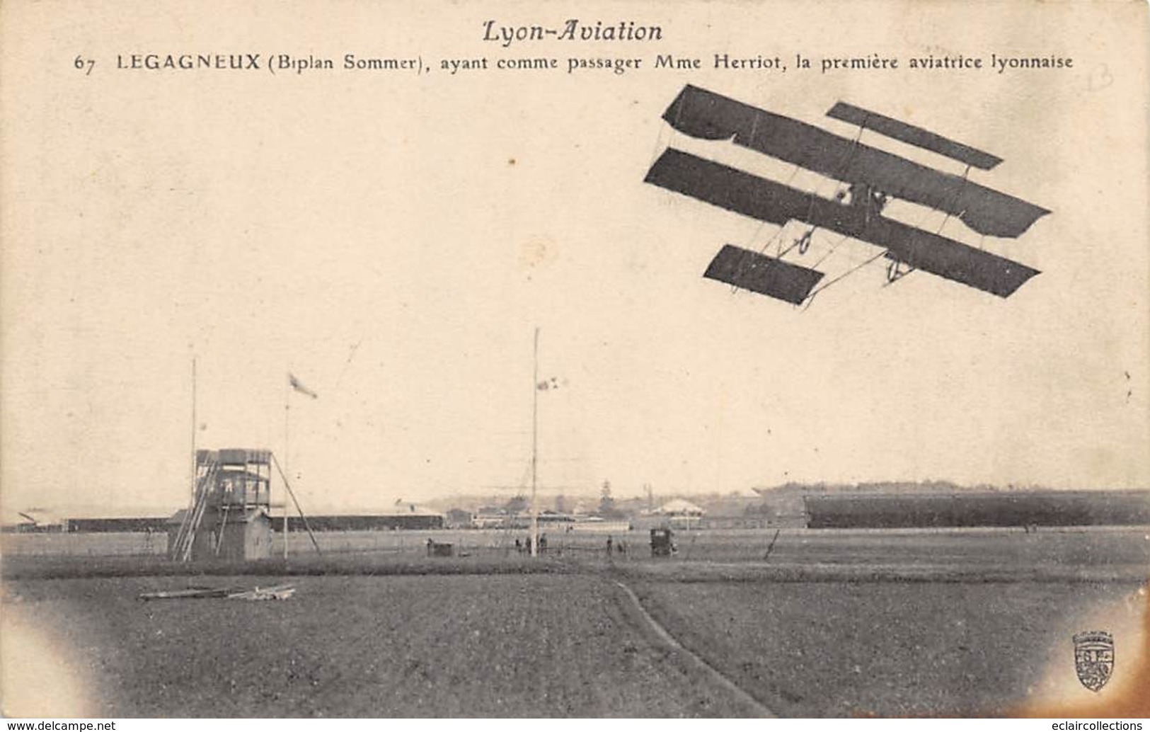 Thème : Aviation .    Legagneux    Biplan Sommer    (Voir Scan) - Airmen, Fliers