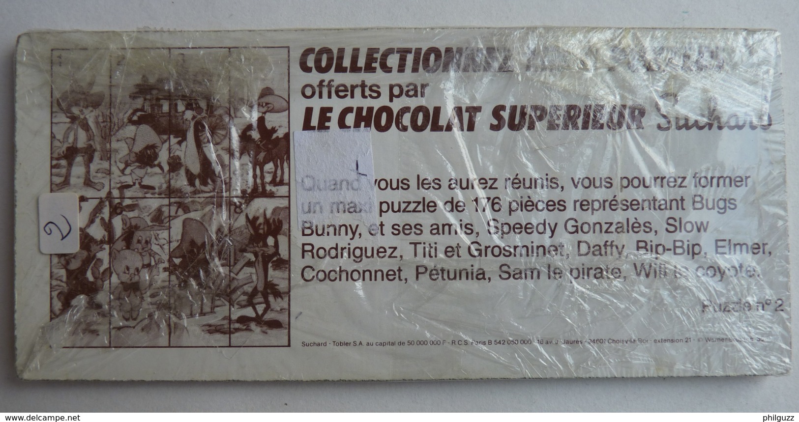 RARE PUZZLE N°2 CHOCOLAT SUCHARS WARNER BROSS 1985 SPEEDY GONZALES - Puzzels