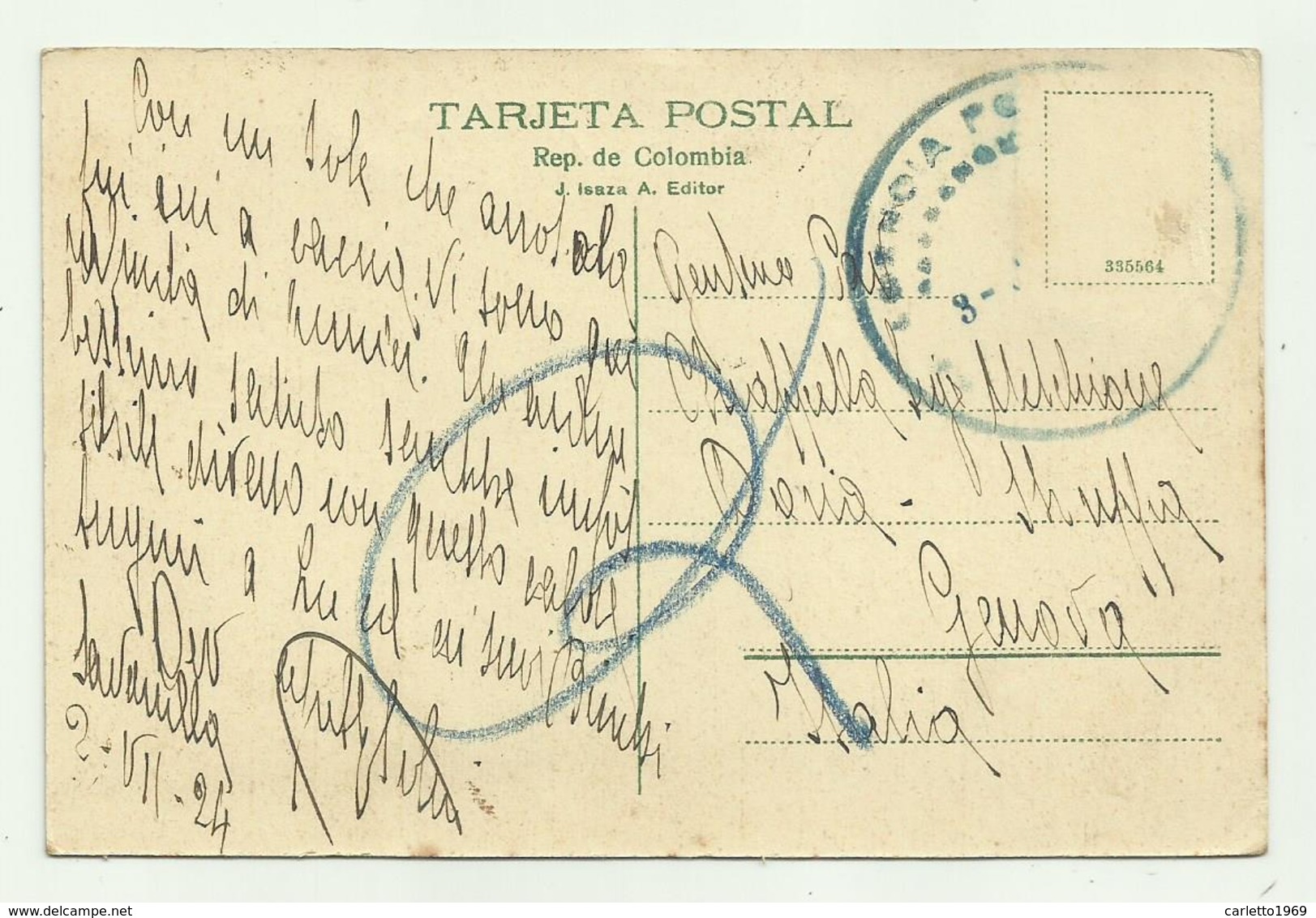 PUERTO COLOMBIA - MUELLE - CONCRET PIER, 3500 FEET LONG  1924  - VIAGGIATA FP - Colombie