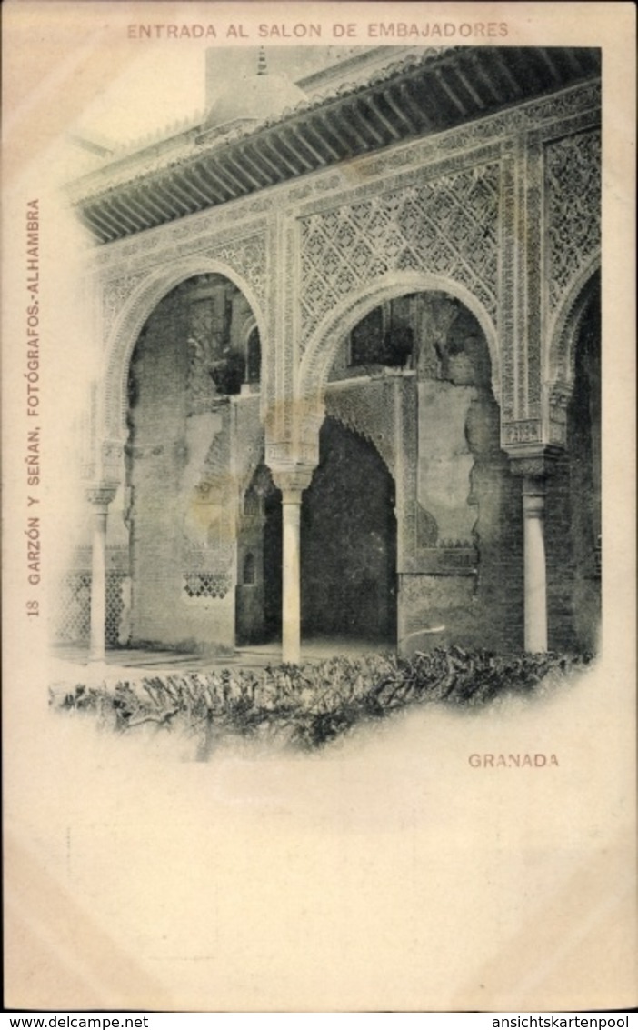 Cp Granada Andalusien Spanien, Entrada Al Salon De Embajadores - Other & Unclassified