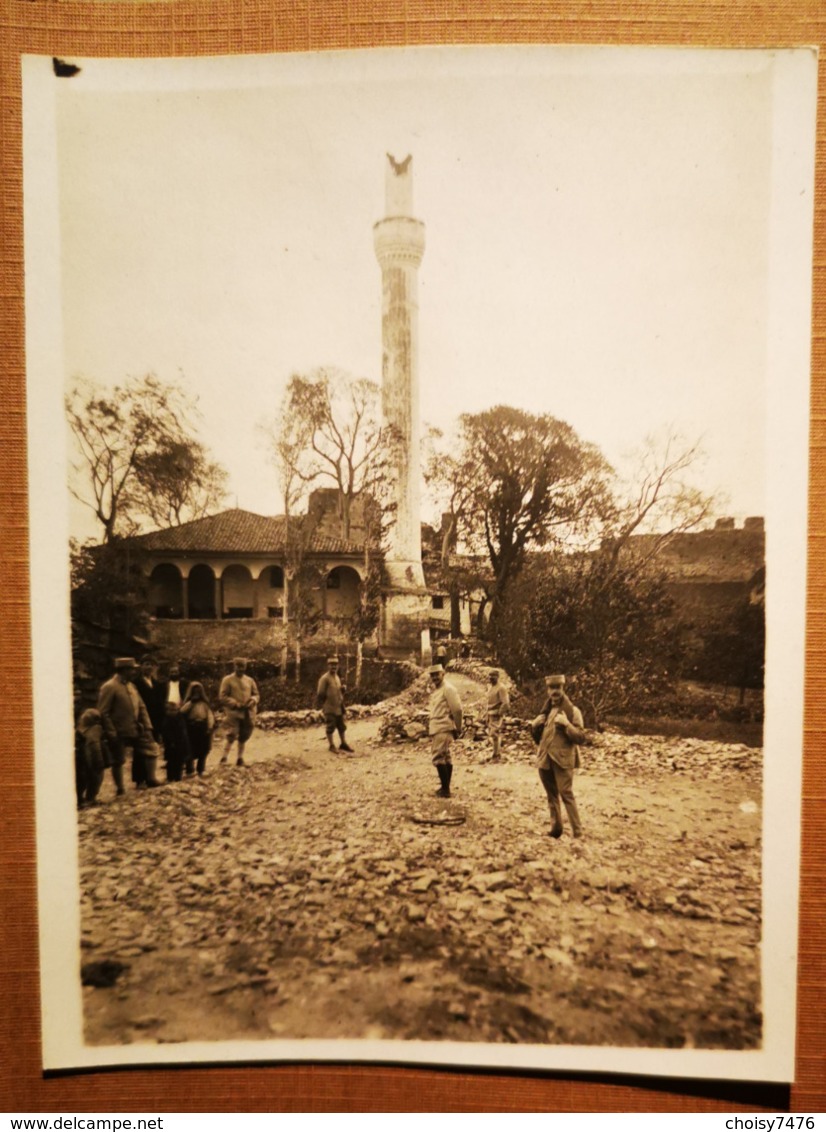 Phse06 Photo Salonique 1917 Officier Devant Minaret (sh Gill)  11 X 8,5 Cm - 1914-18