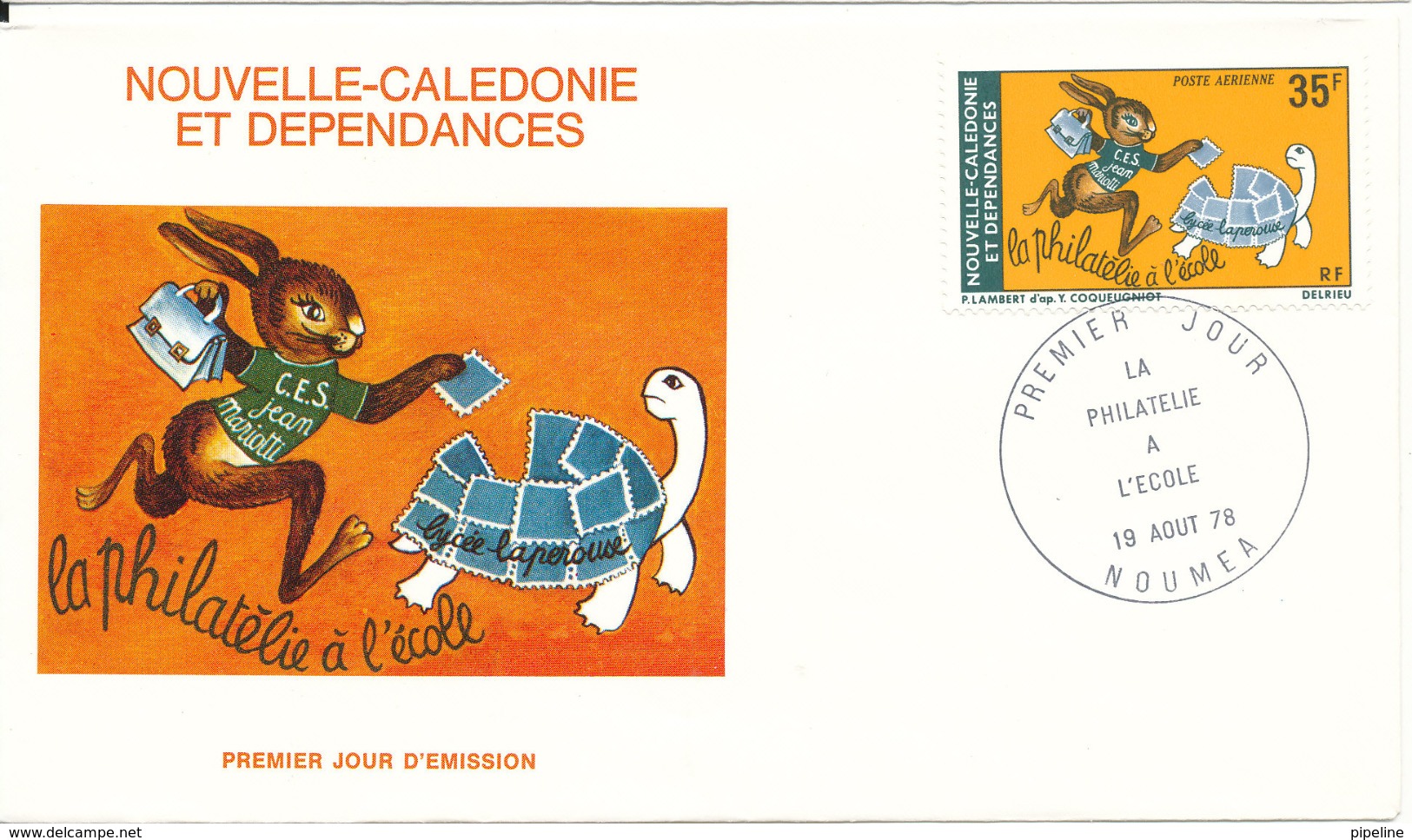 New Caledonia FDC 19-8-1978 School Philately With Cachet - FDC