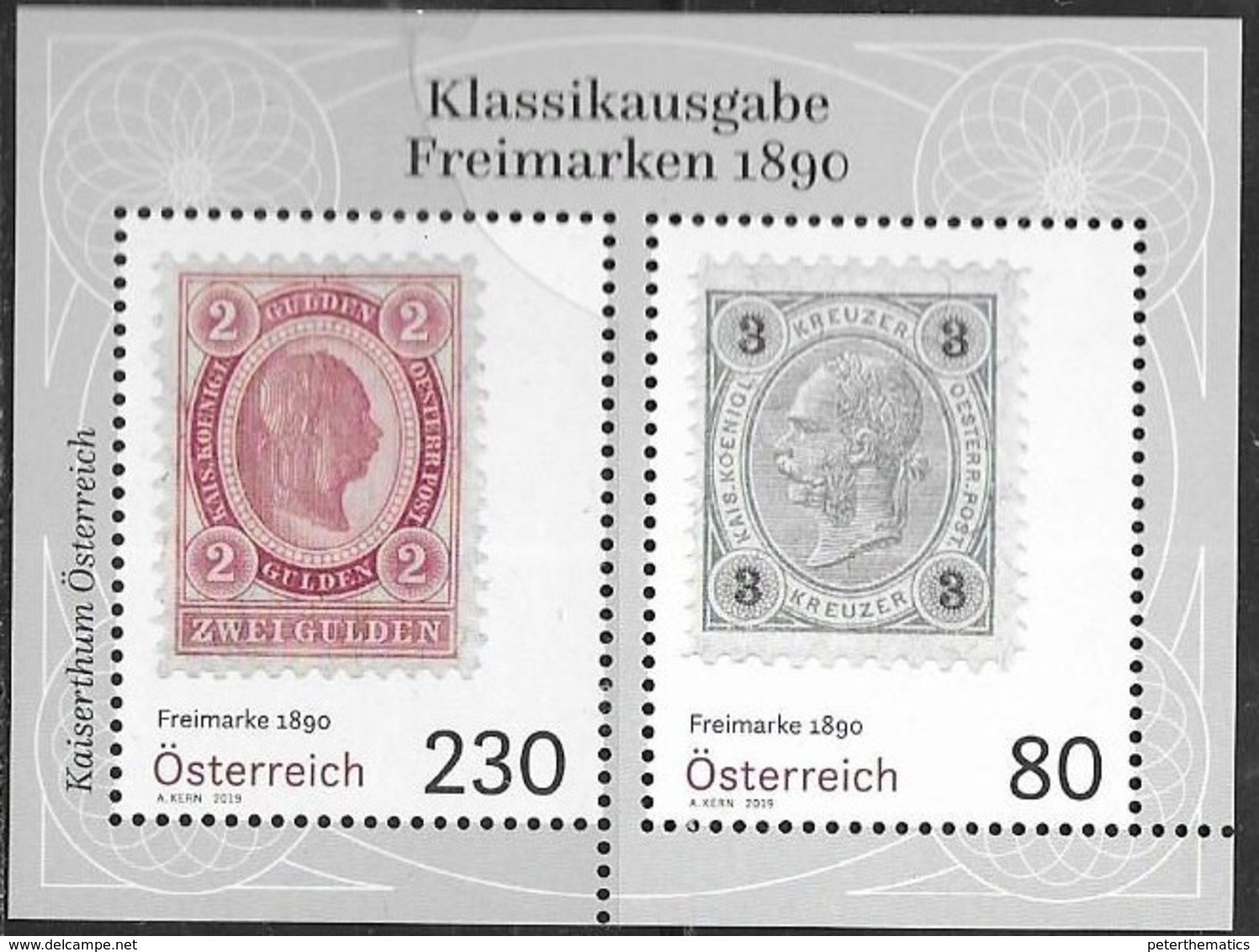 AUSTRIA, 2019, MNH,  STAMP ON STAMP, CLASSIC AUSTRIAN STAMPS , SHEETLET - Briefmarken Auf Briefmarken