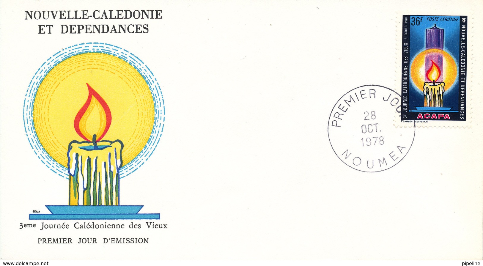 New Caledonia FDC 28-10-1978 3rd New Caledonian Old People's Day With Cachet - FDC
