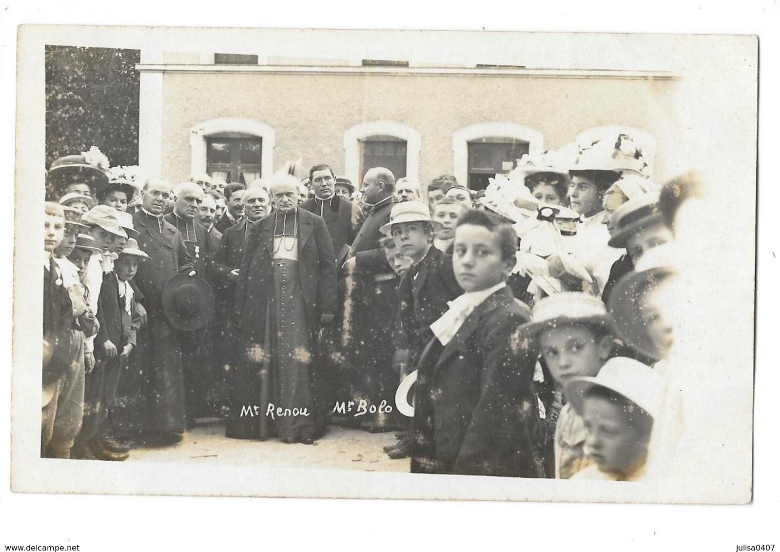 L'ILE BOUCHARD (37) Carte Photo Gare Fete Monseigneur Ranou Monseigneur Bolo Belle Animation - L'Île-Bouchard