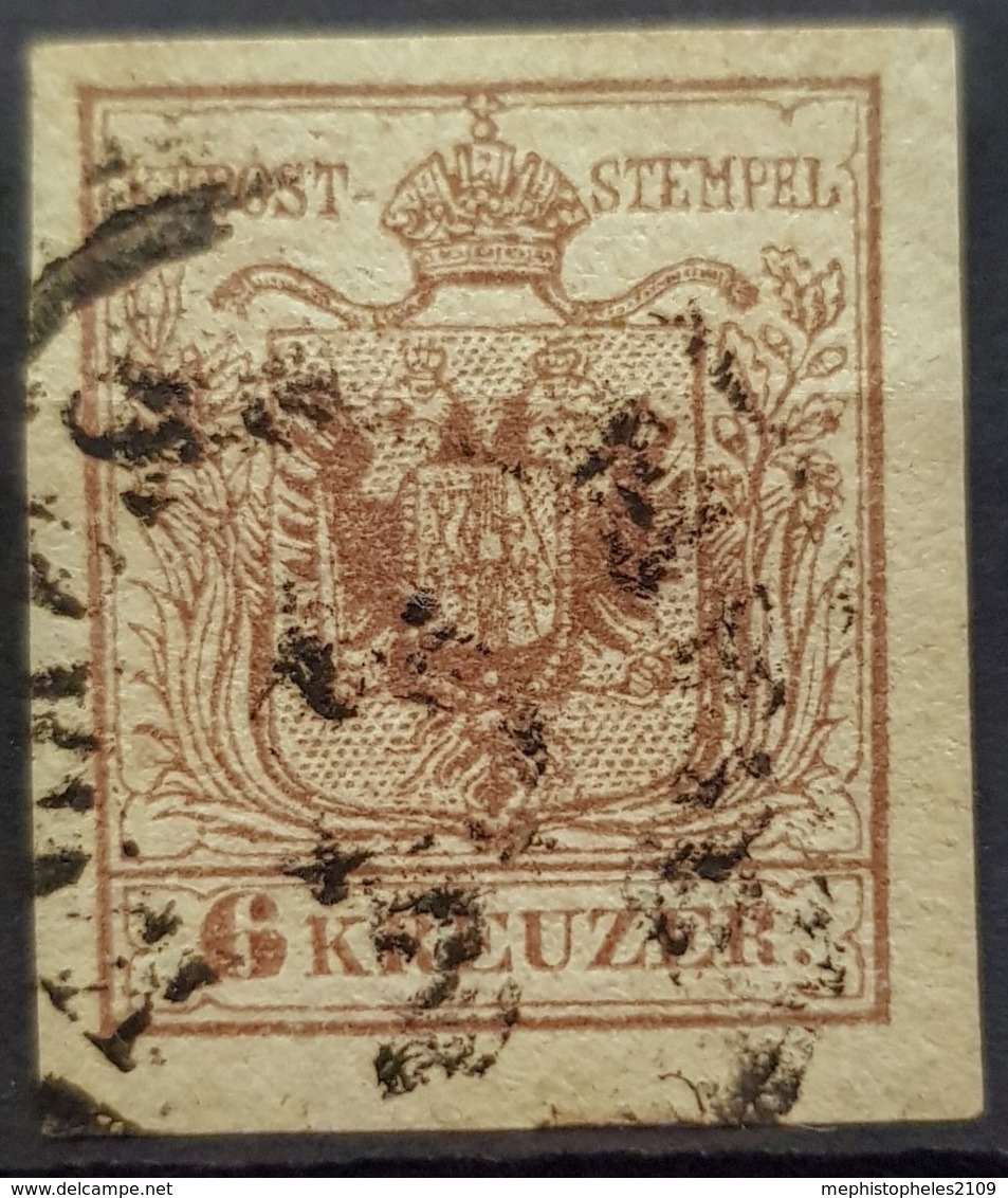 AUSTRIA 1850 - Canceled - ANK 4 / Handpapier - 6k - Used Stamps