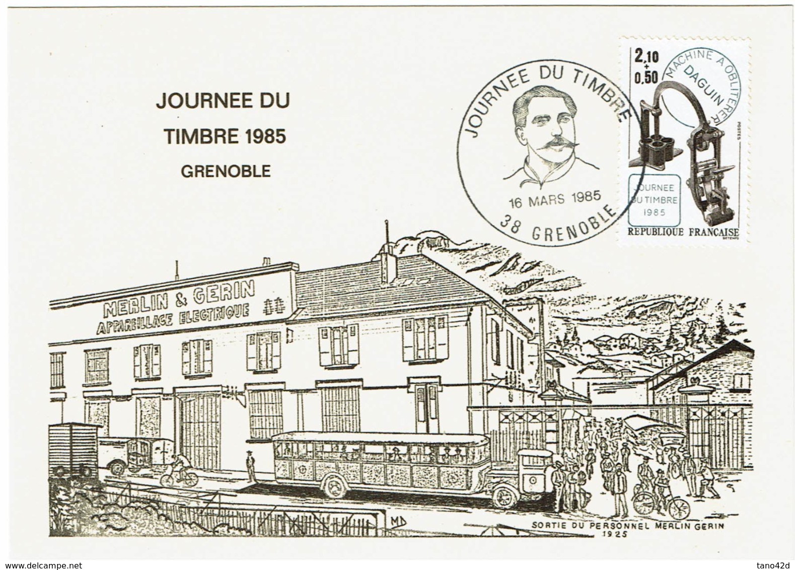 LCTN58/2 - JT GRENOBLE  16/3/1985 - Tag Der Briefmarke