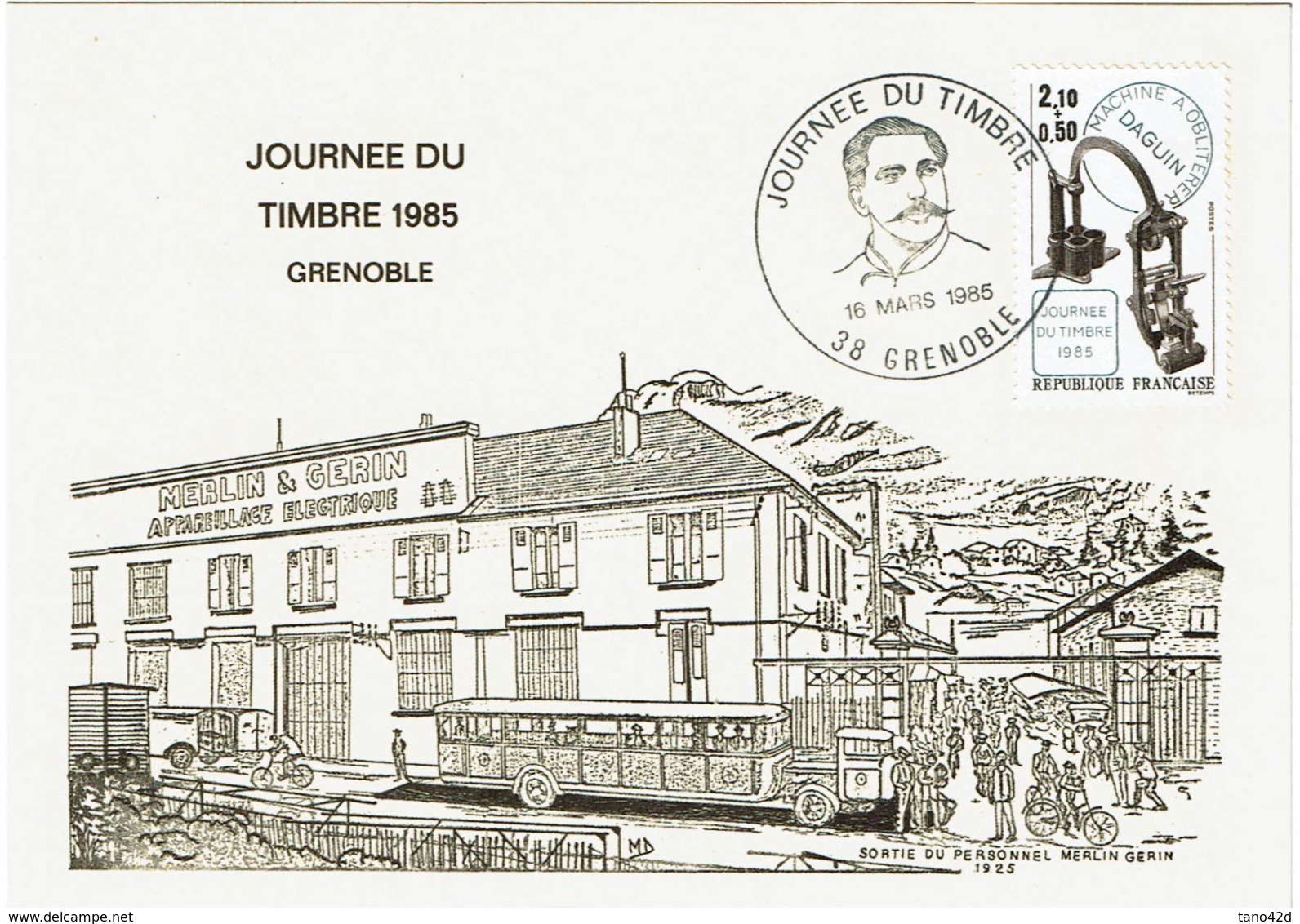 LCTN58/2 - JT GRENOBLE  16/3/1985 - Tag Der Briefmarke