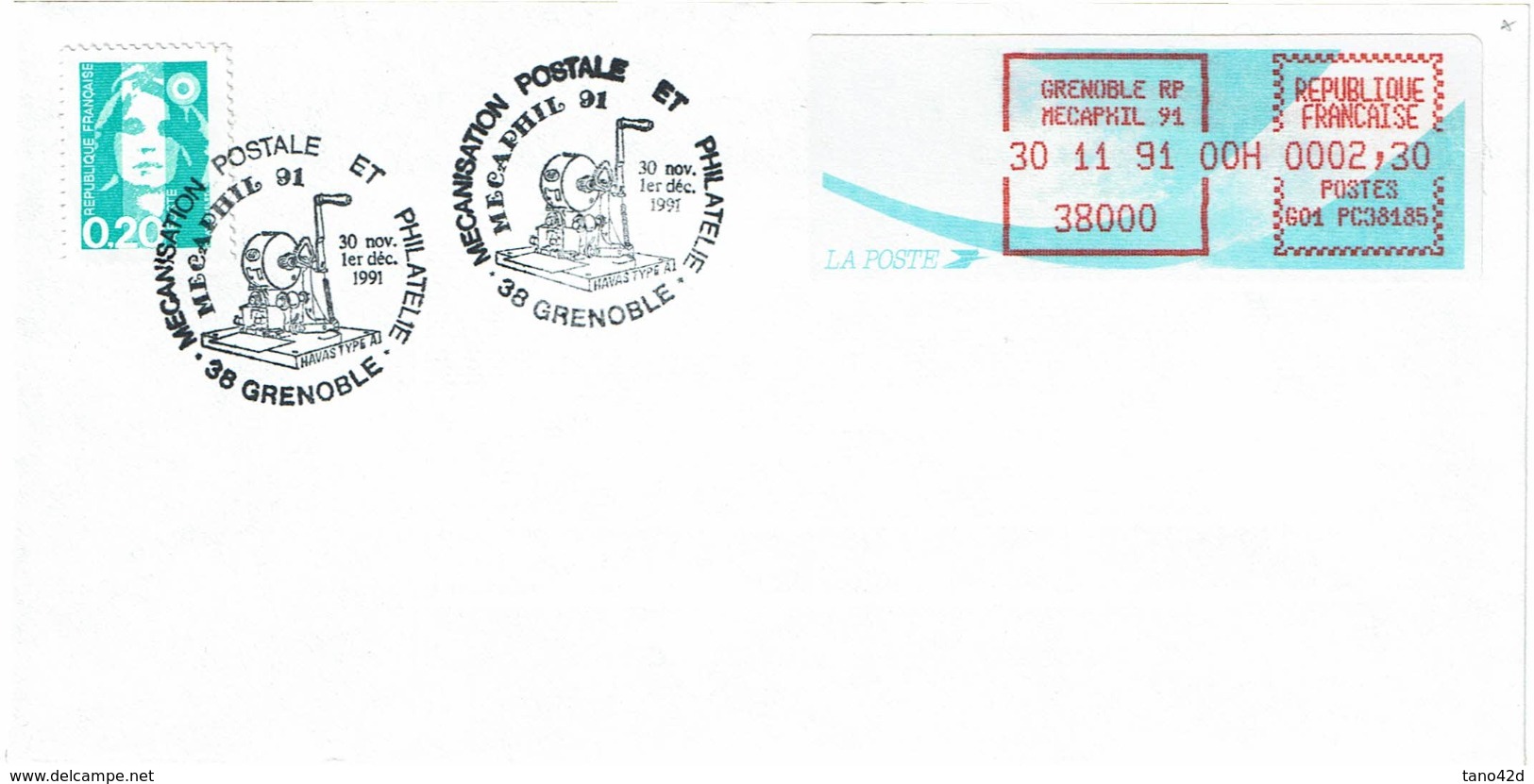 LCTN58/2 - MECAPHIL 91 GRENOBLE - Briefmarkenausstellungen